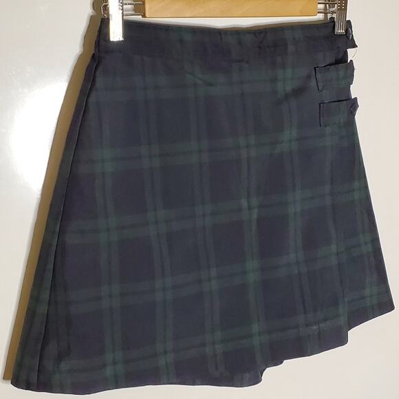 Vintage 90s Dennis Green and Blue side button skort Size 7 Junior - Picture 2 of 7